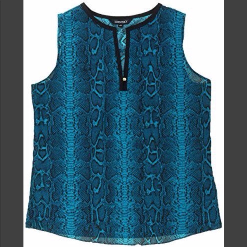 Ellen Tracy Sleeveless V-Neck Blouse
